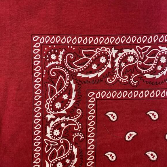 Maroon Western Southwestern Cotton Bandana Scarf - Picture 1 of 2
